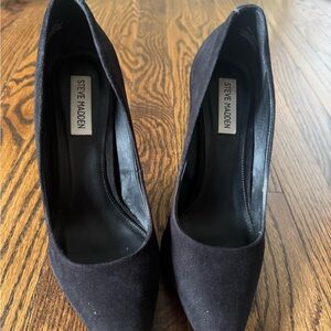 Steve Madden Black Suede Heels